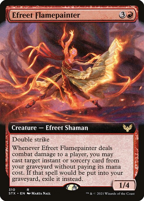 Efreet Flamepainter (310) - EXTENDED ART (Foil) - Strixhaven: School of Mages - Game On