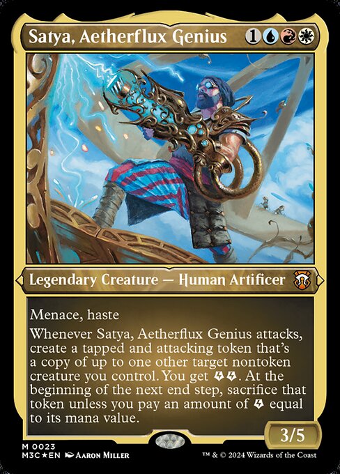 Satya, Aetherflux Genius (23) (Etched) - Modern Horizons 3 Commander - Game On