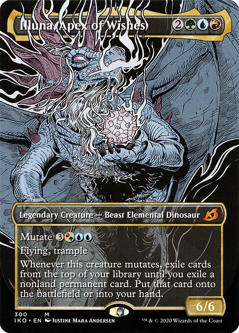 Illuna, Apex of Wishes (300) - BORDERLESS - FULL ART (Foil) - Ikoria: Lair of Behemoths - Game On