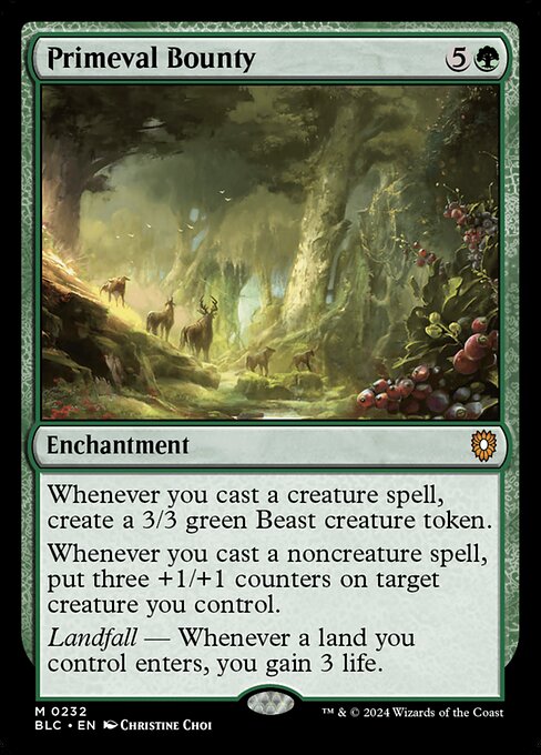 Primeval Bounty (232) - Bloomburrow Commander - Game On