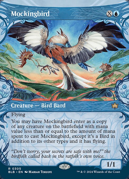 Mockingbird (305) - BORDERLESS (Foil) - Bloomburrow - Game On