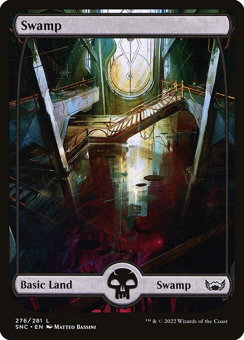 Swamp (276) - FULL ART (Foil) - Streets of New Capenna - Game On