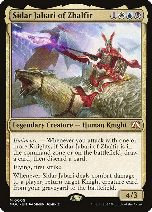 Sidar Jabari of Zhalfir (5) (Foil) - March of the Machine Commander - Game On