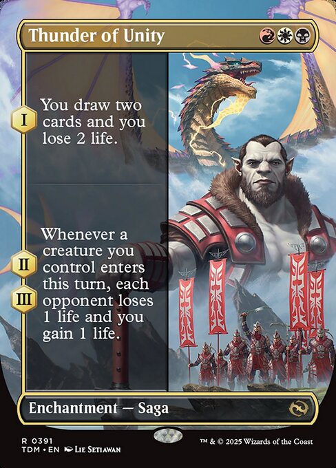 Thunder of Unity (391) - BORDERLESS - FULL ART - Tarkir: Dragonstorm - Game On