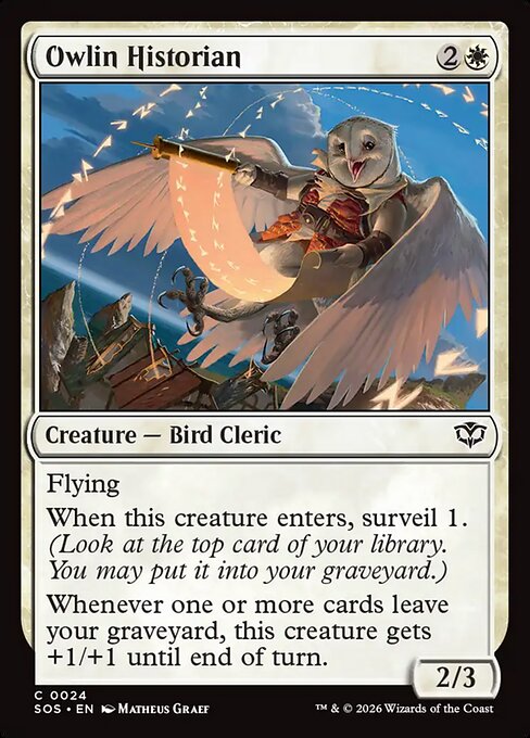 Owlin Historian (24) (Foil) - Secrets of Strixhaven - Game On