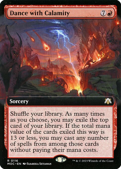Dance with Calamity (116) - EXTENDED ART - March of the Machine Commander - Game On