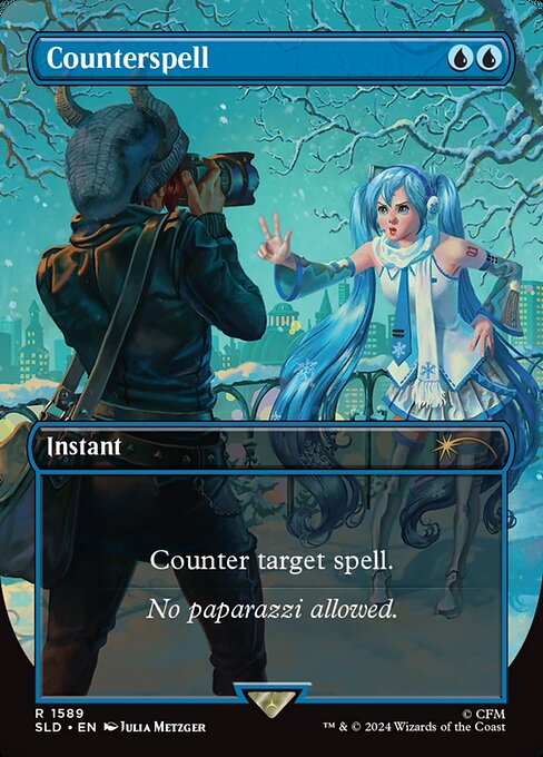 Counterspell (1589) - BORDERLESS - FULL ART (Foil) - Secret Lair Drop - Game On