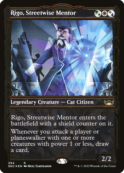Rigo, Streetwise Mentor (394) - SHOWCASE (Foil) - Streets of New Capenna - Game On