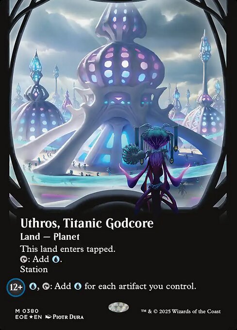 Uthros, Titanic Godcore (380) - BORDERLESS - FULL ART (Foil) - Edge of Eternities - Game On