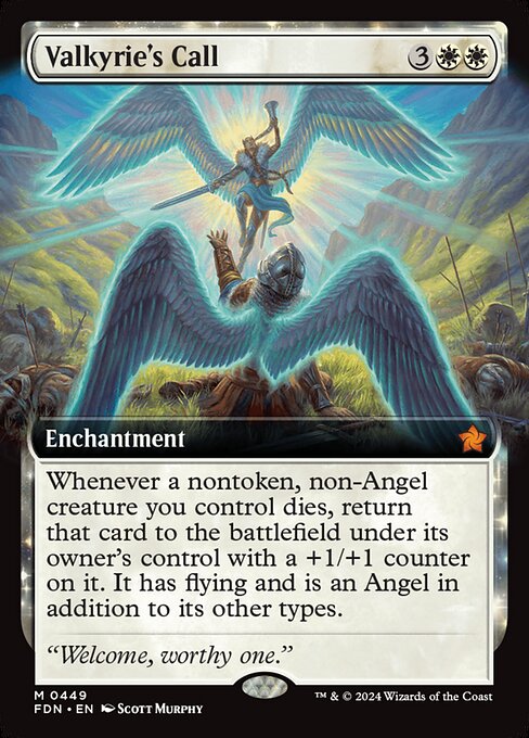Valkyrie's Call (449) - EXTENDED ART (Foil) - Foundations - Game On