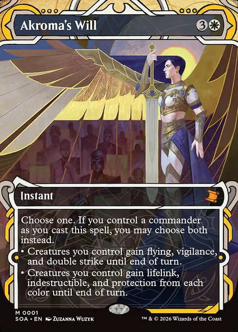 Akroma's Will (1) - BORDERLESS - Secrets of Strixhaven Mystical Archive - Game On