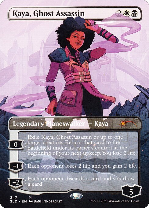 Kaya, Ghost Assassin (247) - BORDERLESS - FULL ART (Foil) - Secret Lair Drop - Game On