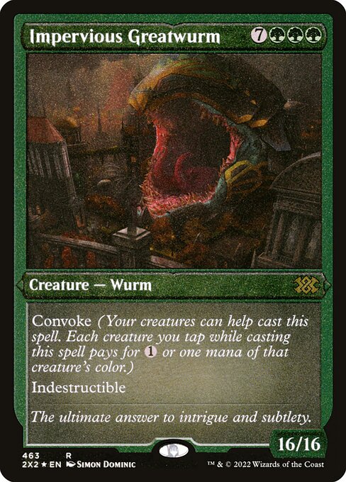 Impervious Greatwurm (463) (Etched) - Double Masters 2022 - Game On