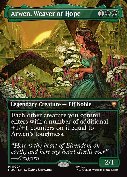 Arwen, Weaver of Hope (24) - BORDERLESS (Foil) - The Hobbit Eternal - Game On