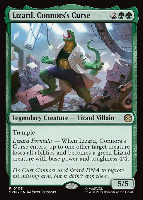 Lizard, Connors's Curse (106) (Foil) - Marvel's Spider-Man - Game On