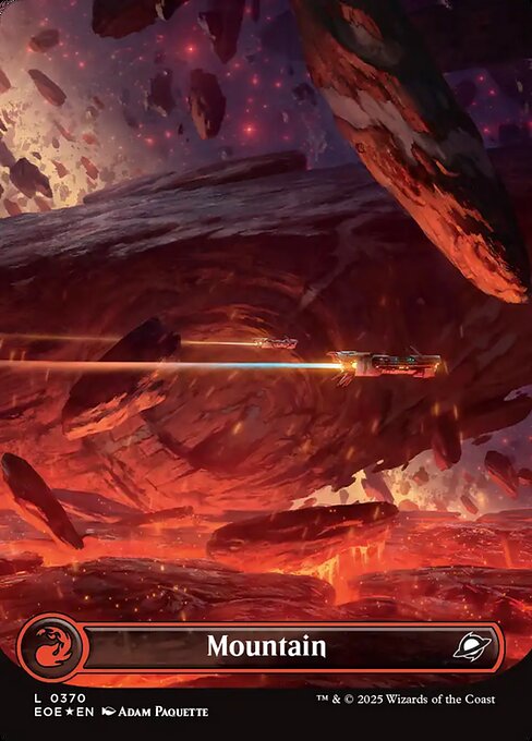 Mountain (370) - BORDERLESS - FULL ART (Foil) - Edge of Eternities - Game On