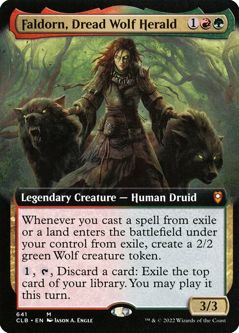 Faldorn, Dread Wolf Herald (641) - EXTENDED ART - Commander Legends: Battle for Baldur's Gate - Game On