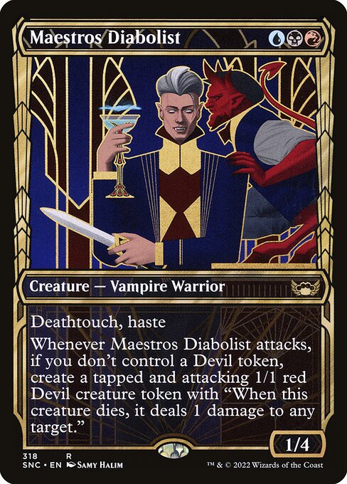 Maestros Diabolist (318) - SHOWCASE (Foil) - Streets of New Capenna - Game On