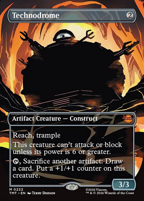 Technodrome (222) - BORDERLESS - FULL ART - Teenage Mutant Ninja Turtles - Game On