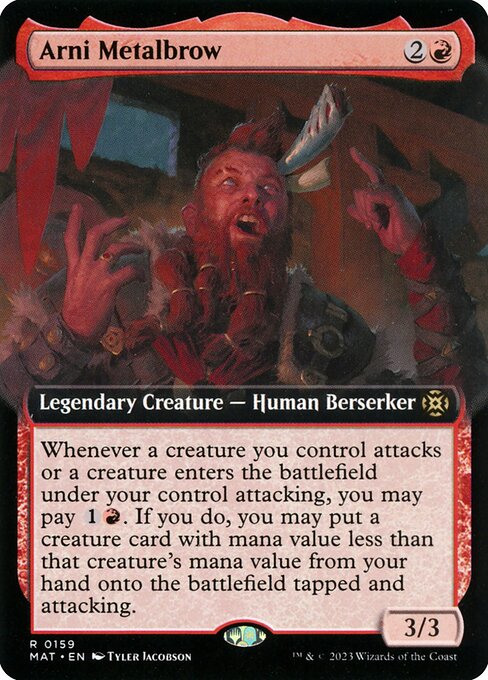 Arni Metalbrow (159) - EXTENDED ART (Foil) - March of the Machine: The Aftermath - Game On