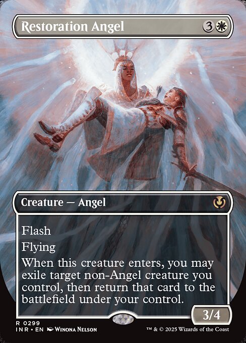 Restoration Angel (299) - BORDERLESS - FULL ART - Innistrad Remastered - Game On