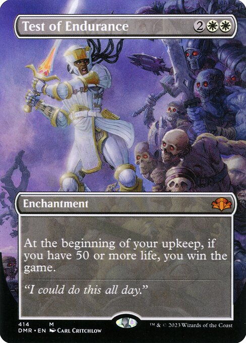 Test of Endurance (414) - BORDERLESS - FULL ART - Dominaria Remastered - Game On