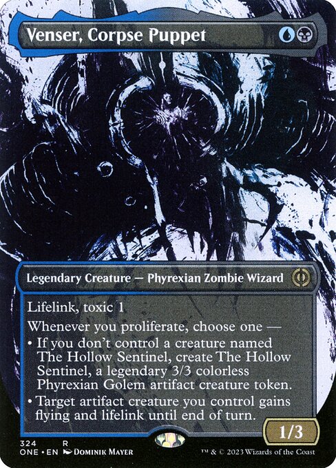Venser, Corpse Puppet (324) - BORDERLESS - FULL ART (Foil) - Phyrexia: All Will Be One - Game On