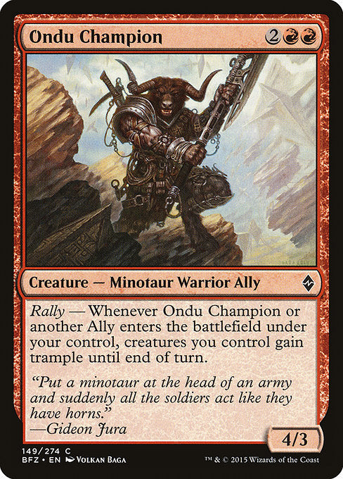 Ondu Champion (149) (Foil) - Battle for Zendikar - Game On