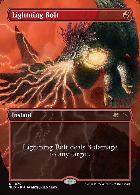 Lightning Bolt (1879) - BORDERLESS - FULL ART - Secret Lair Drop - Game On