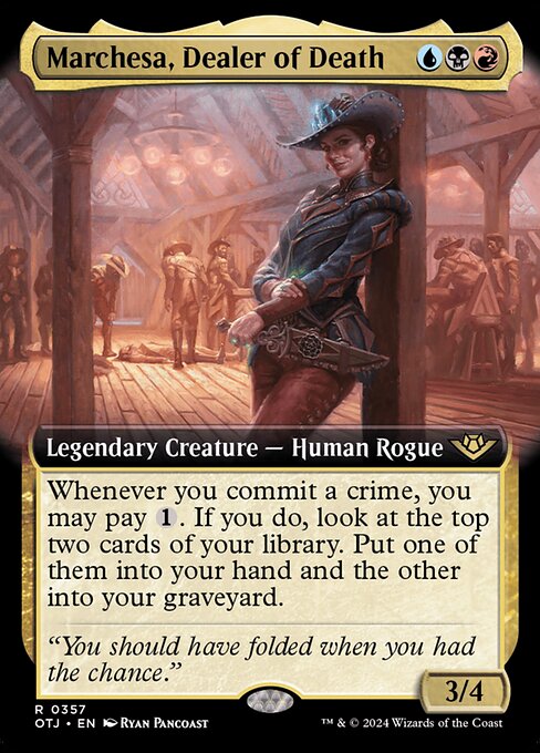 Marchesa, Dealer of Death (357) - EXTENDED ART (Foil) - Outlaws of Thunder Junction - Game On