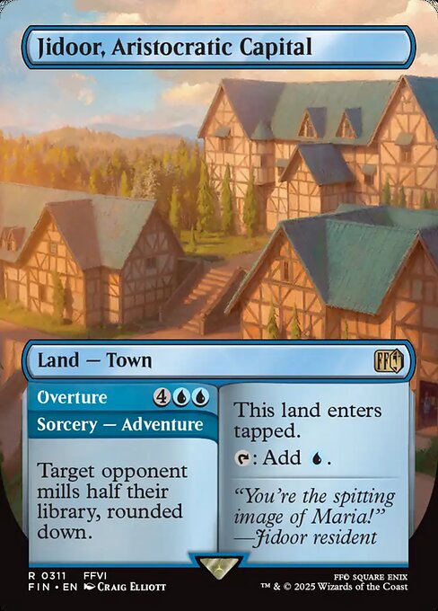Jidoor, Aristocratic Capital // Overture (311) - BORDERLESS - FULL ART (Foil) - Final Fantasy - Game On