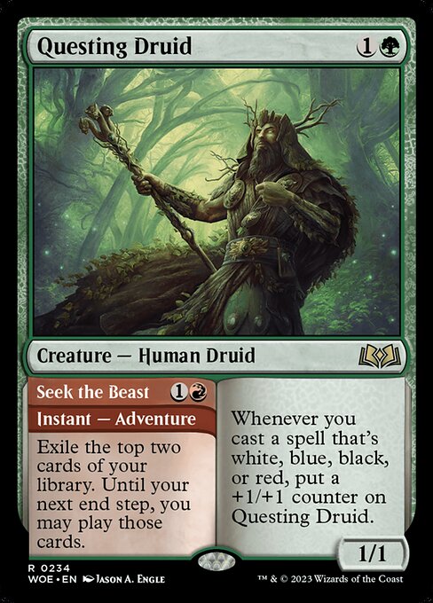 Questing Druid // Seek the Beast (234) (Foil) - Wilds of Eldraine - Game On