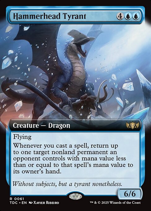 Hammerhead Tyrant (61) - EXTENDED ART - Tarkir: Dragonstorm Commander - Game On