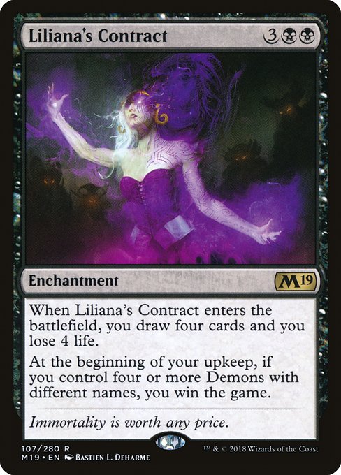 Liliana's Contract (107) (Foil) - Core Set 2019 - Game On