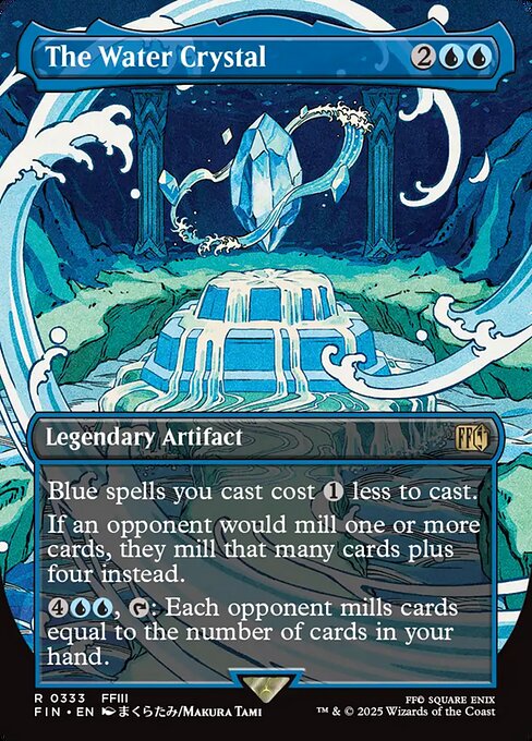The Water Crystal (333) - BORDERLESS - FULL ART (Foil) - Final Fantasy - Game On