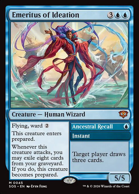 Emeritus of Ideation // Ancestral Recall (45) (Foil) - Secrets of Strixhaven - Game On