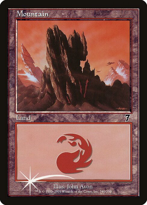 Mountain (340★) (Foil) - Seventh Edition - Game On