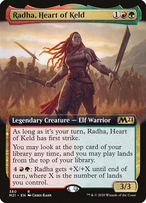 Radha, Heart of Keld (380) - EXTENDED ART (Foil) - Core Set 2021 - Game On