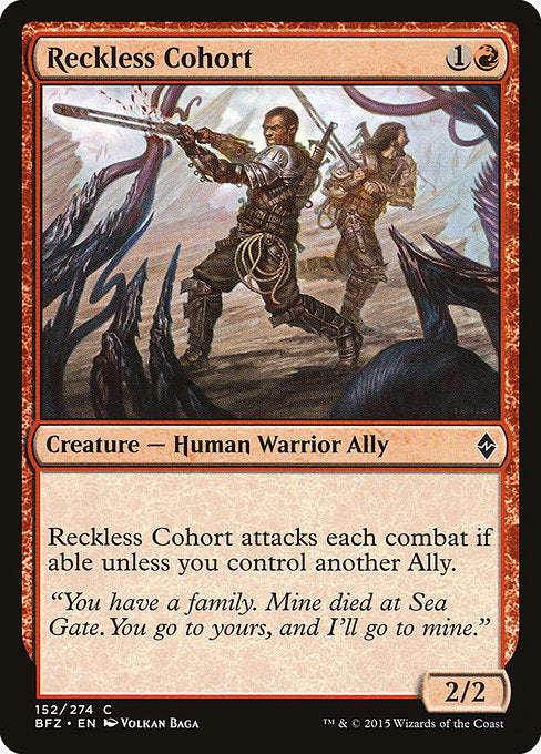 Reckless Cohort (152) (Foil) - Battle for Zendikar - Game On