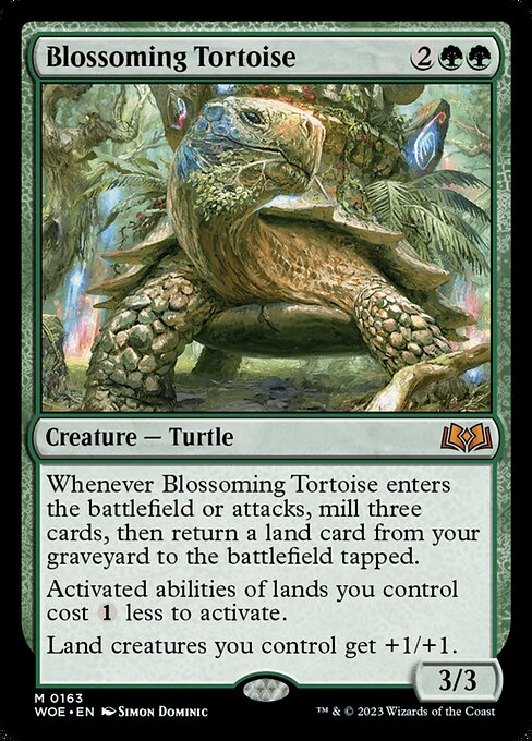 Blossoming Tortoise (163) (Foil) - Wilds of Eldraine - Game On