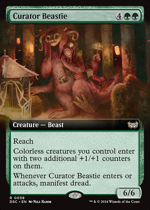 Curator Beastie (58) - EXTENDED ART - Duskmourn: House of Horror Commander - Game On