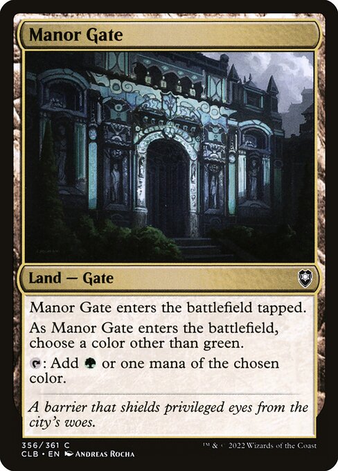 Manor Gate (356) (Foil) - Commander Legends: Battle for Baldur's Gate - Game On