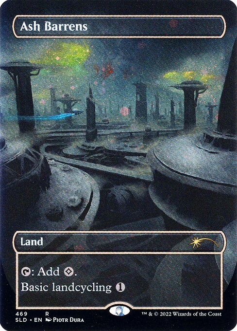 Ash Barrens (469) - BORDERLESS - FULL ART (Foil) - Secret Lair Drop - Game On