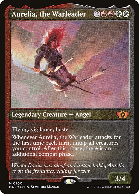 Aurelia, the Warleader (100) (Etched) - Multiverse Legends - Game On