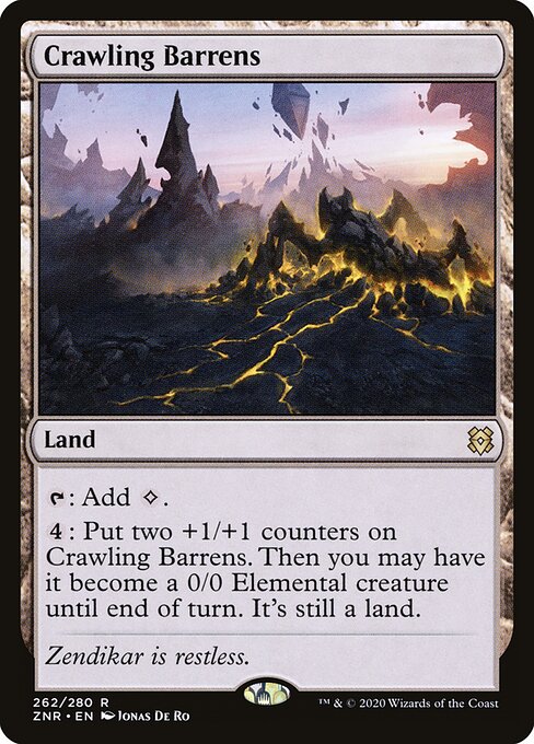 Crawling Barrens (262) (Foil) - Zendikar Rising - Game On