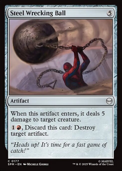 Steel Wrecking Ball (177) (Foil) - Marvel's Spider-Man - Game On