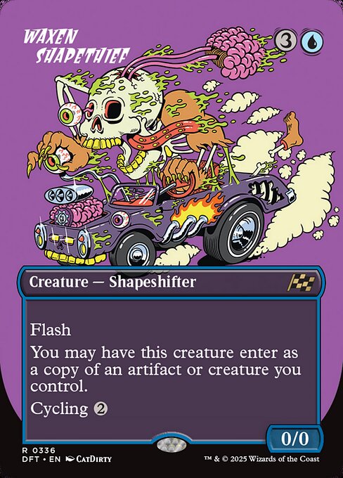 Waxen Shapethief (336) - BORDERLESS (Foil) - Aetherdrift - Game On