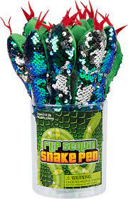 8" Flip Sequin Snake Pen - Game On