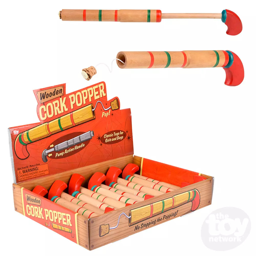 8" Wooden Pop Gun - Game On