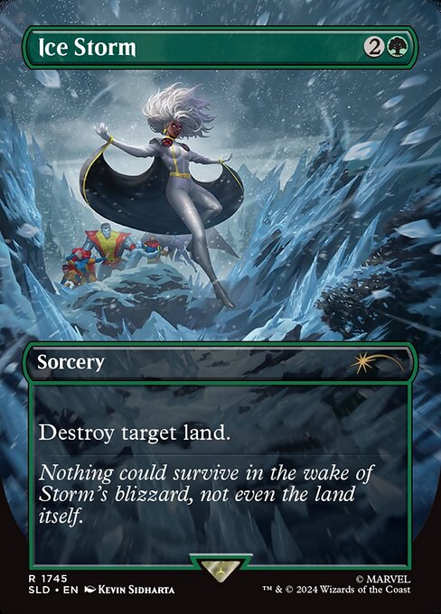 Ice Storm (1745) - BORDERLESS - FULL ART (Foil) - Secret Lair Drop - Game On